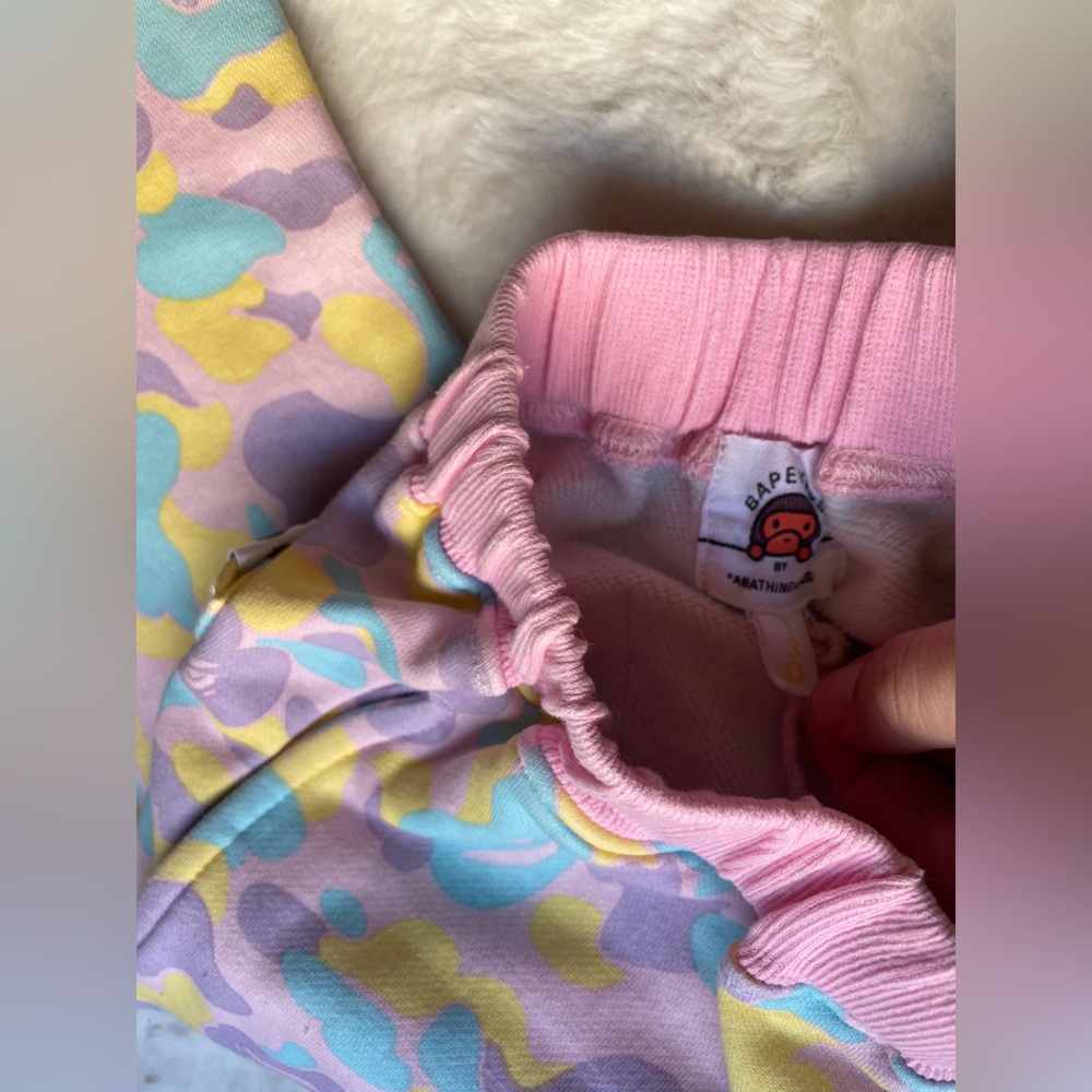 Bape Kids Pastel Camo Shark Hoodie set - Pink, Lavender, Yellow, Mint - Picture 7 of 10